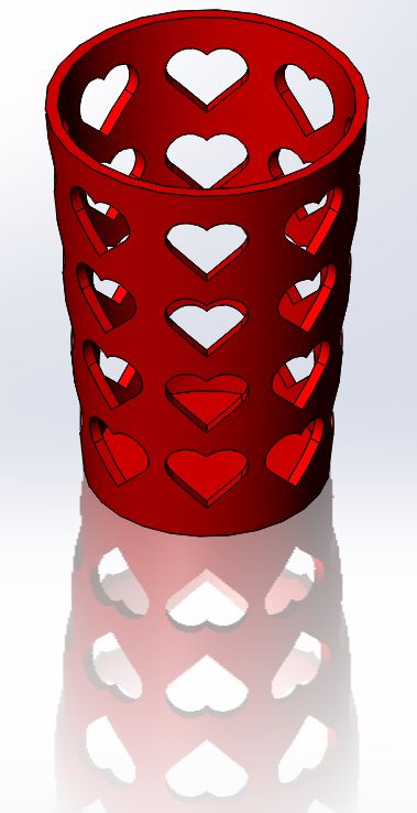 Valentines Pen Pencil Holder