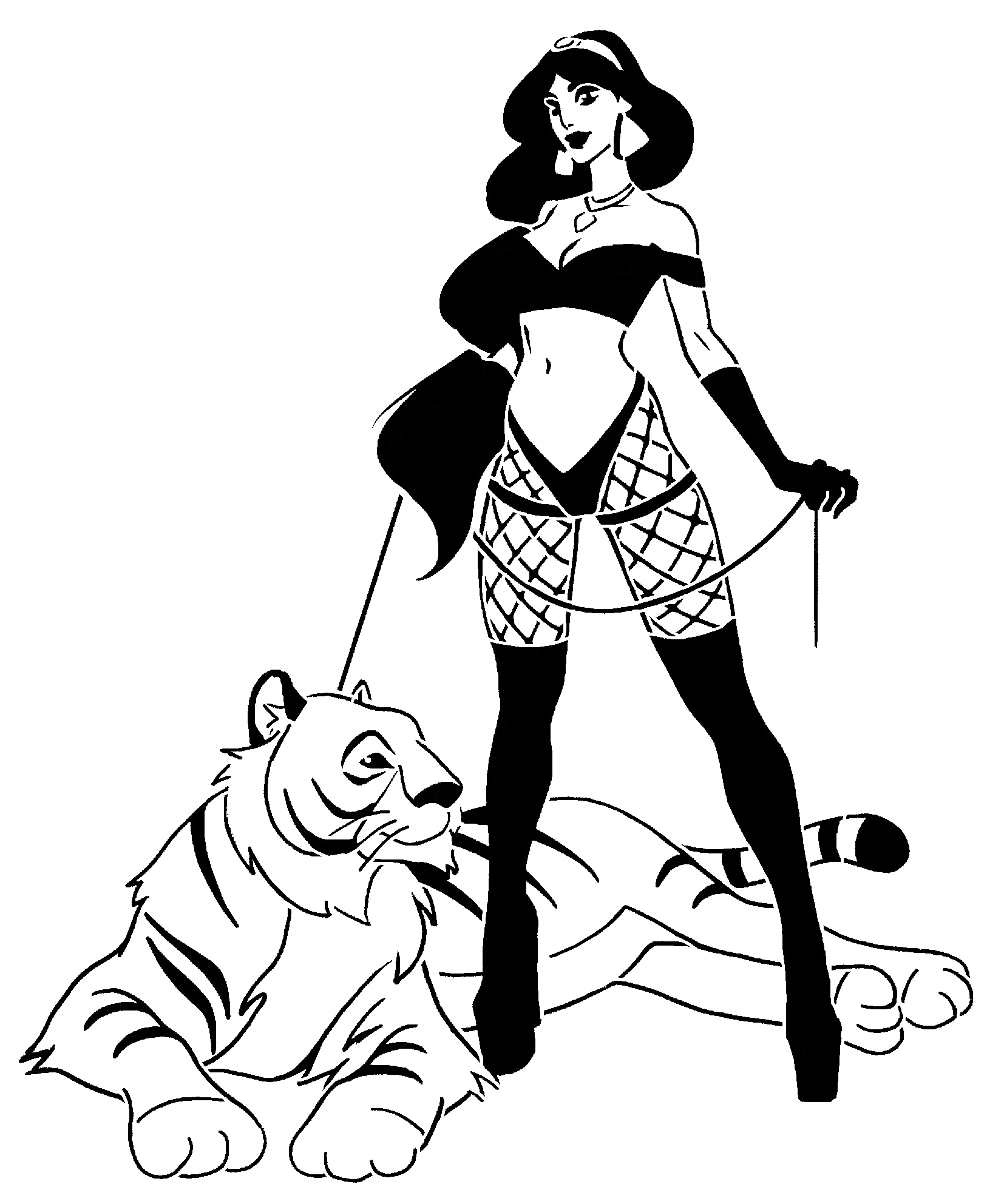 Princess Jasmine stencil 6