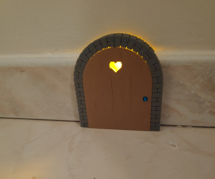 The door of the rat hole with light