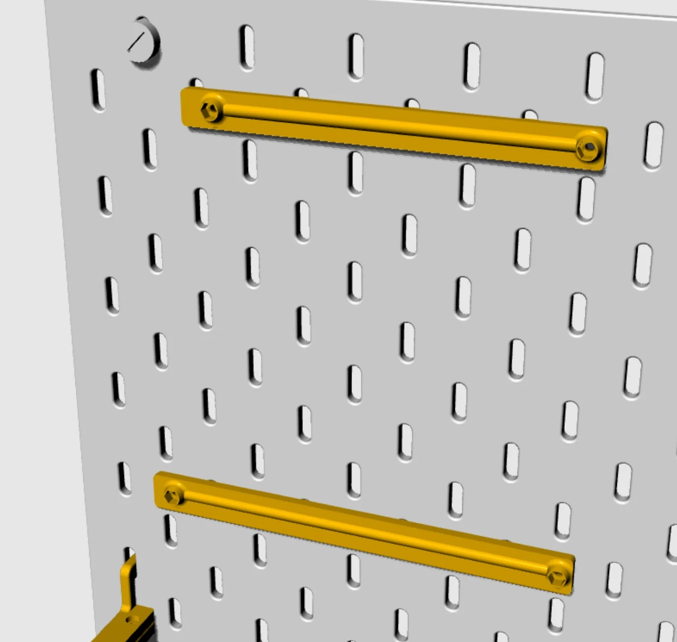Wall mounted PC on Ikea Skådis pegboard