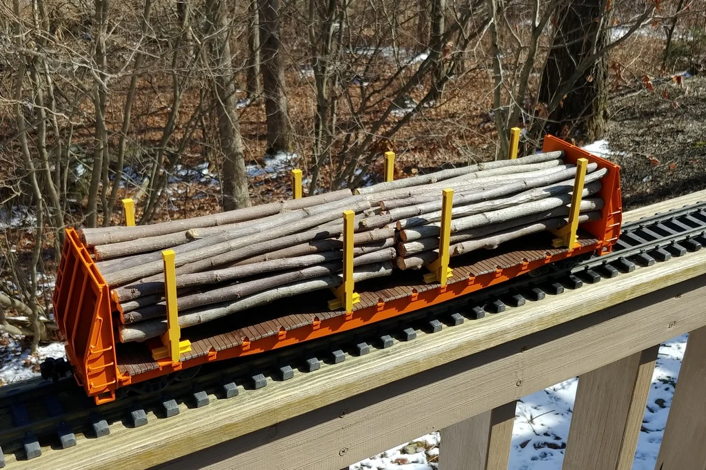 LGB Flat Car bulkheads and log bunks