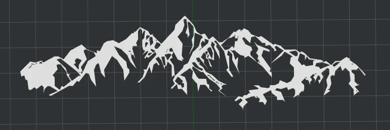 Mountain Scene 2D Wall Art