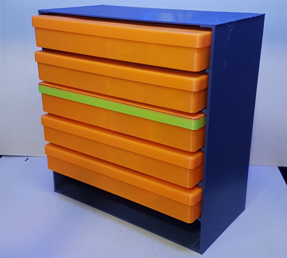 shelf for sorting boxes