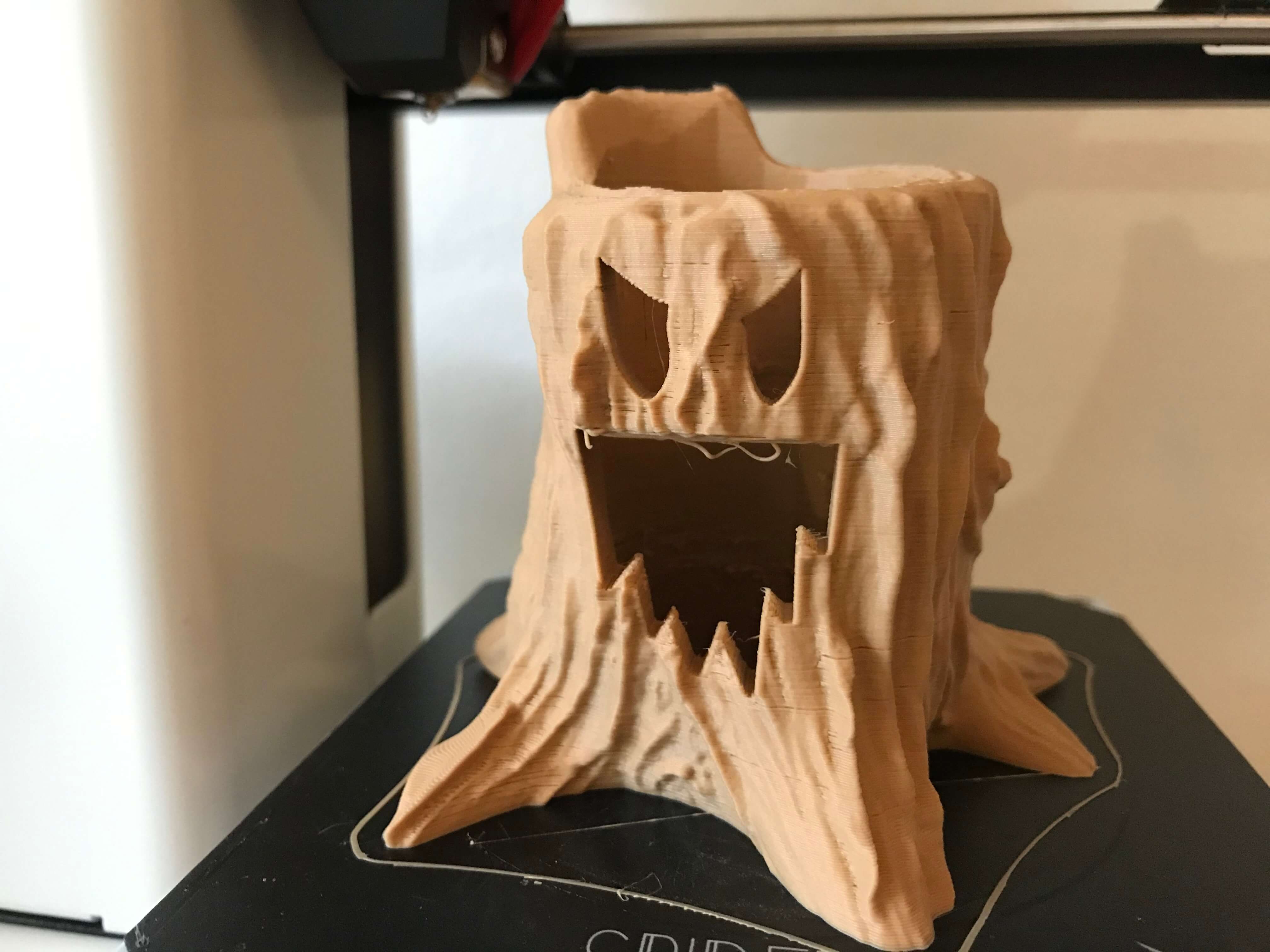 Halloween Tree Stump LED Candle