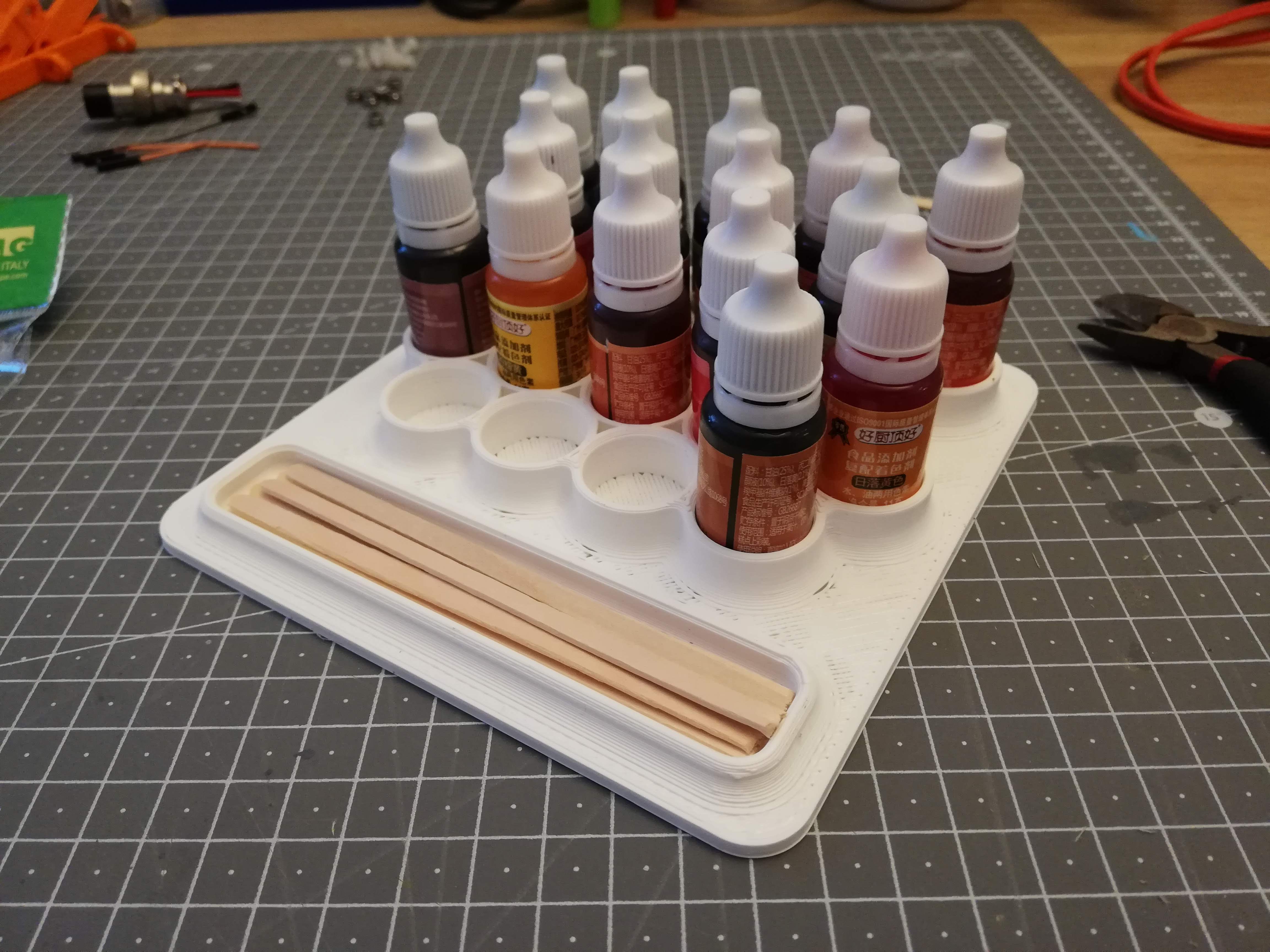 Resin color pigment (Dye) support