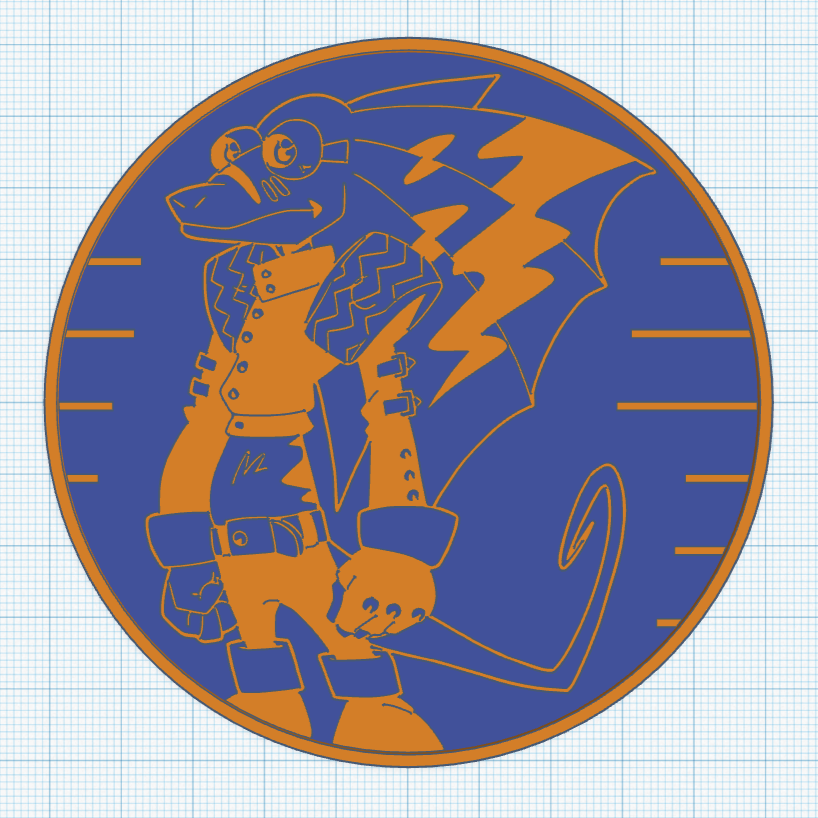 Translucent Frill Lizard Coaster (Ty the Tasmanian Tiger)