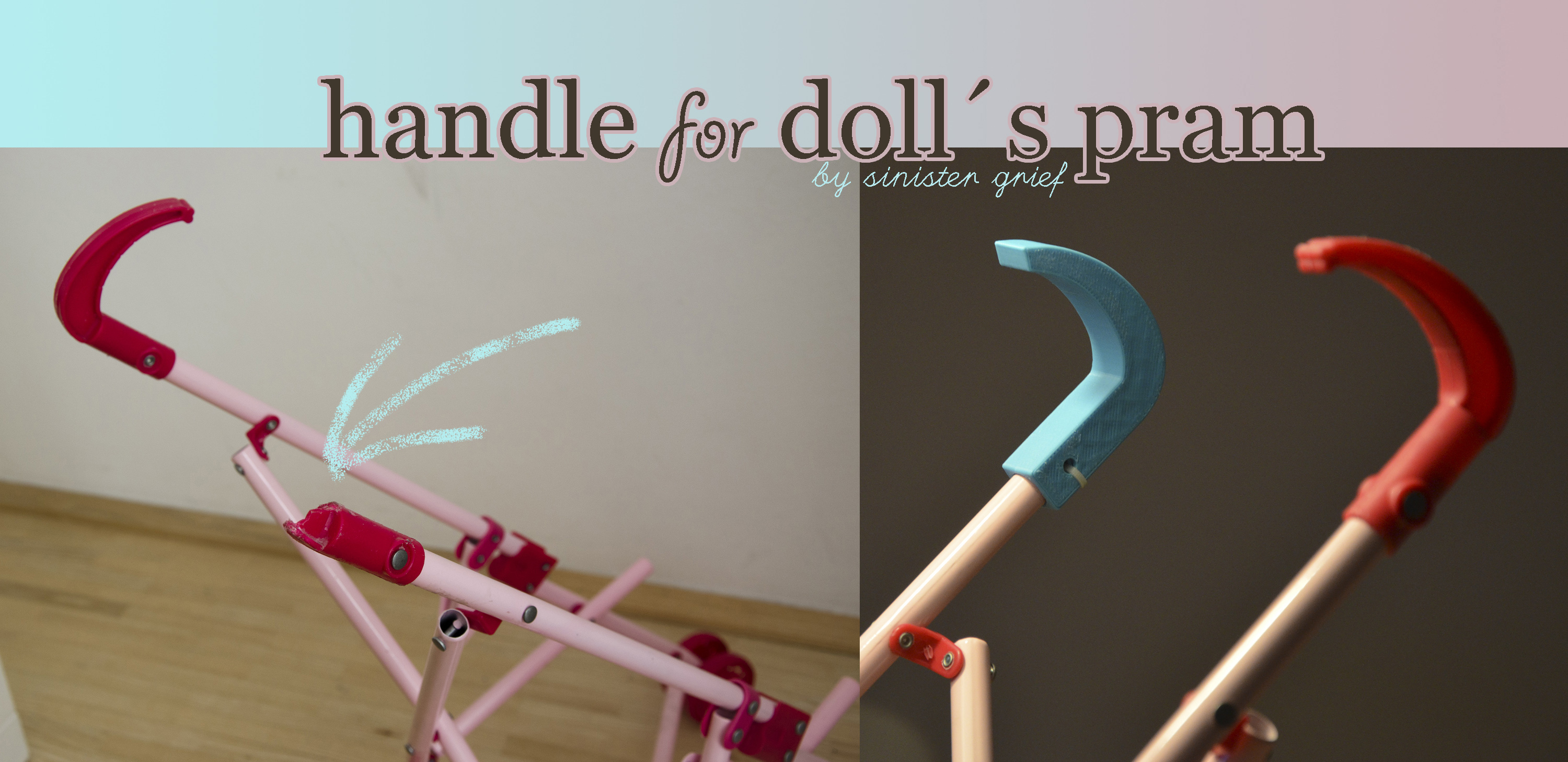 handle for doll´s pram