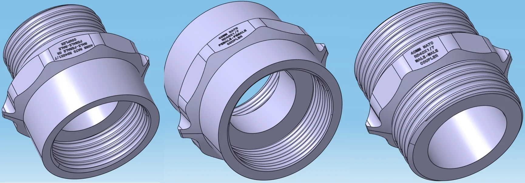 40MM NATO (RD40x1/7) Coupler Set
