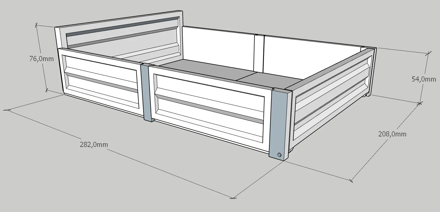 RC Truck bed (1/10 1/12 1/14 scale)