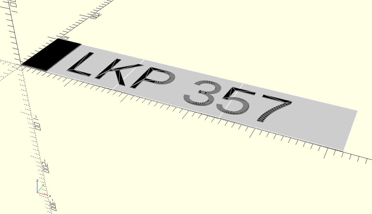 Numberplate for trailers