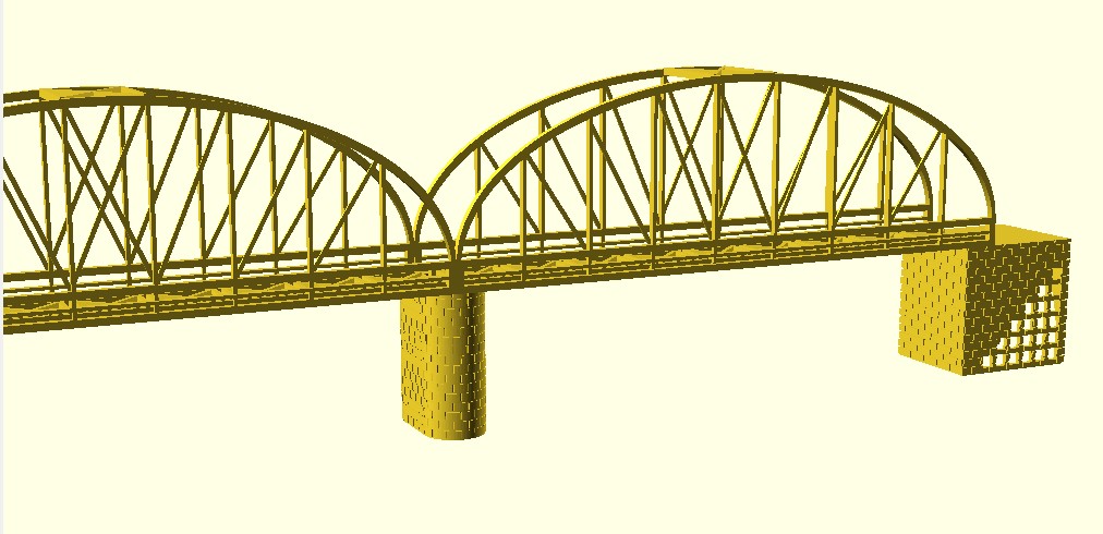 HO train bridge pillars - piliers de pont