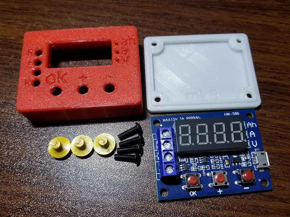 Full Case for Cheap 18650 Battery Capacity Tester, No Supports Needed
