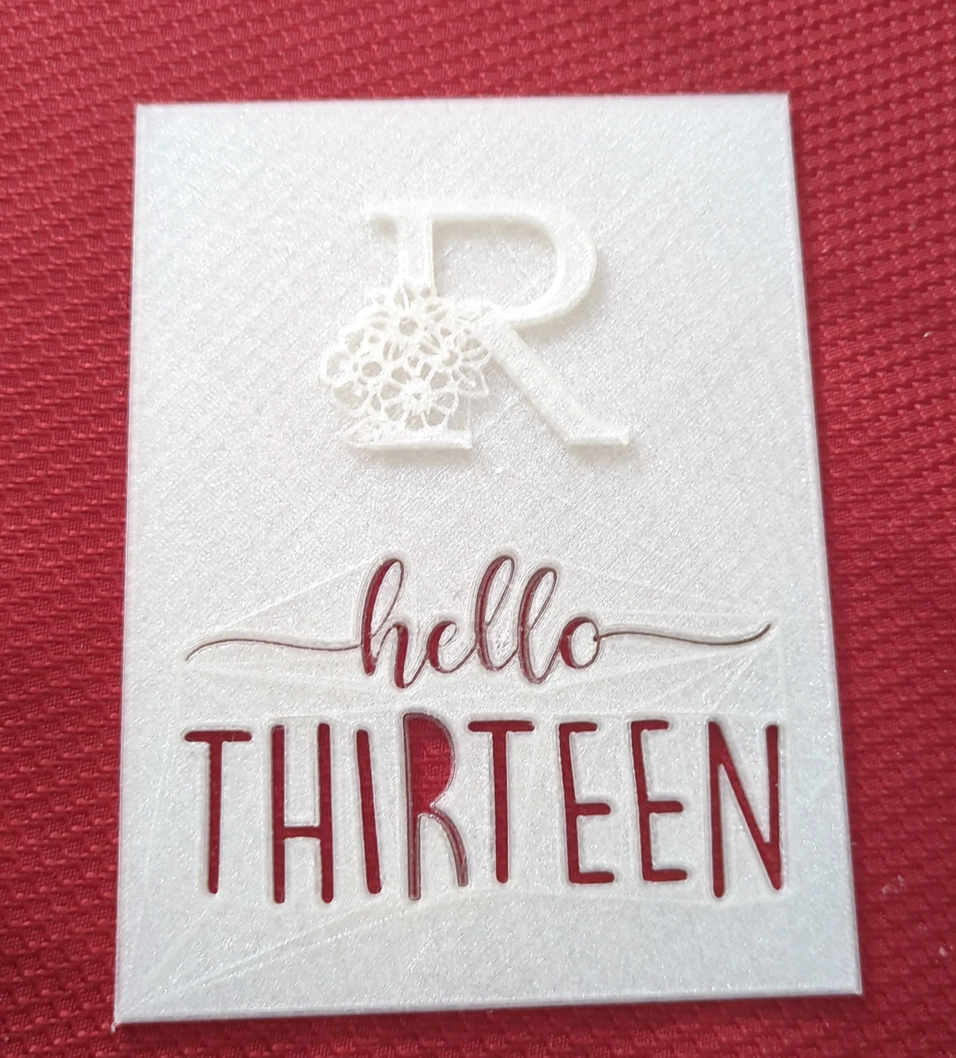 Initial, 13th Birthday Card