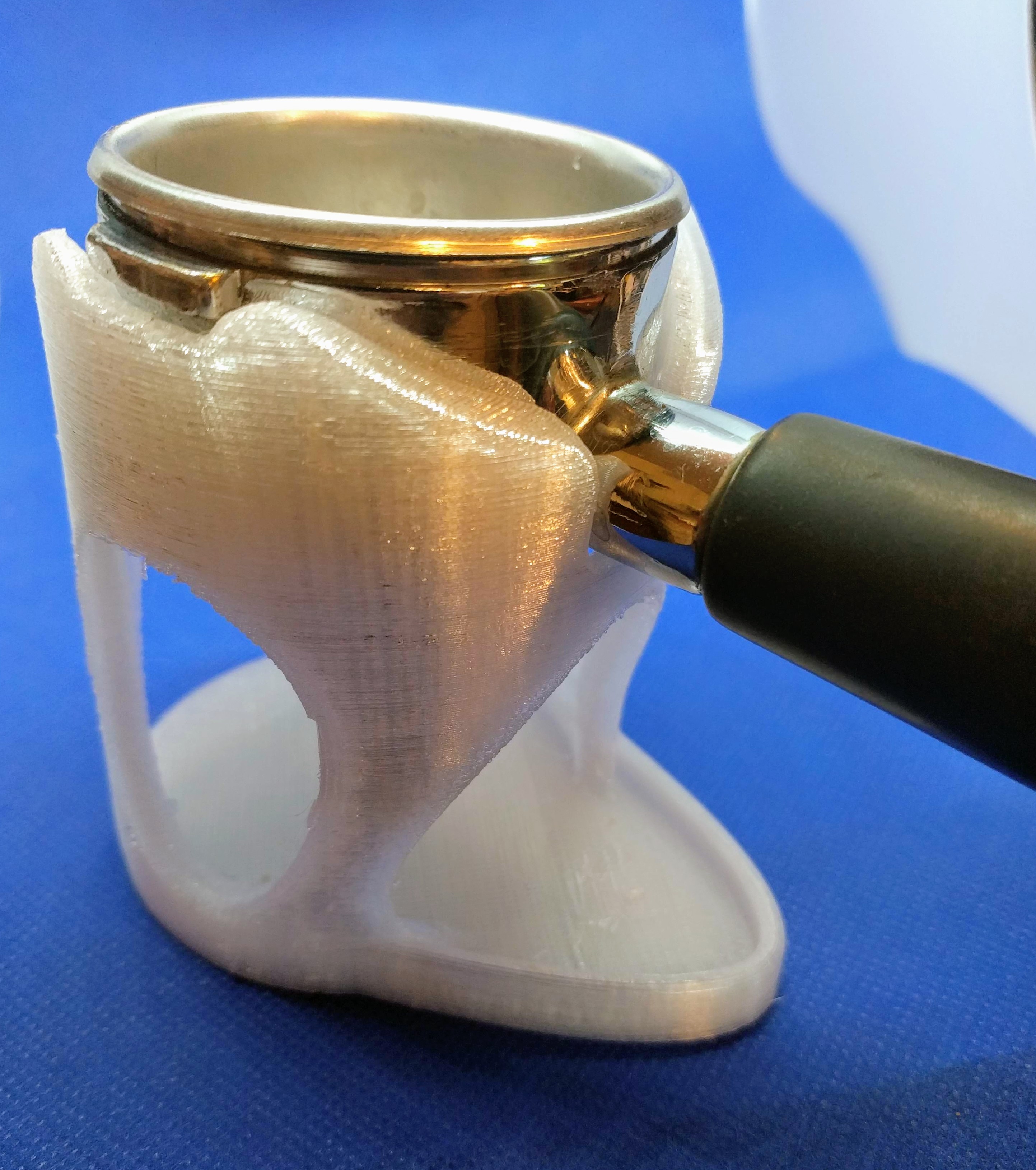 Nesting ergo tamping stand for Pavoni & other 48mm portafilters