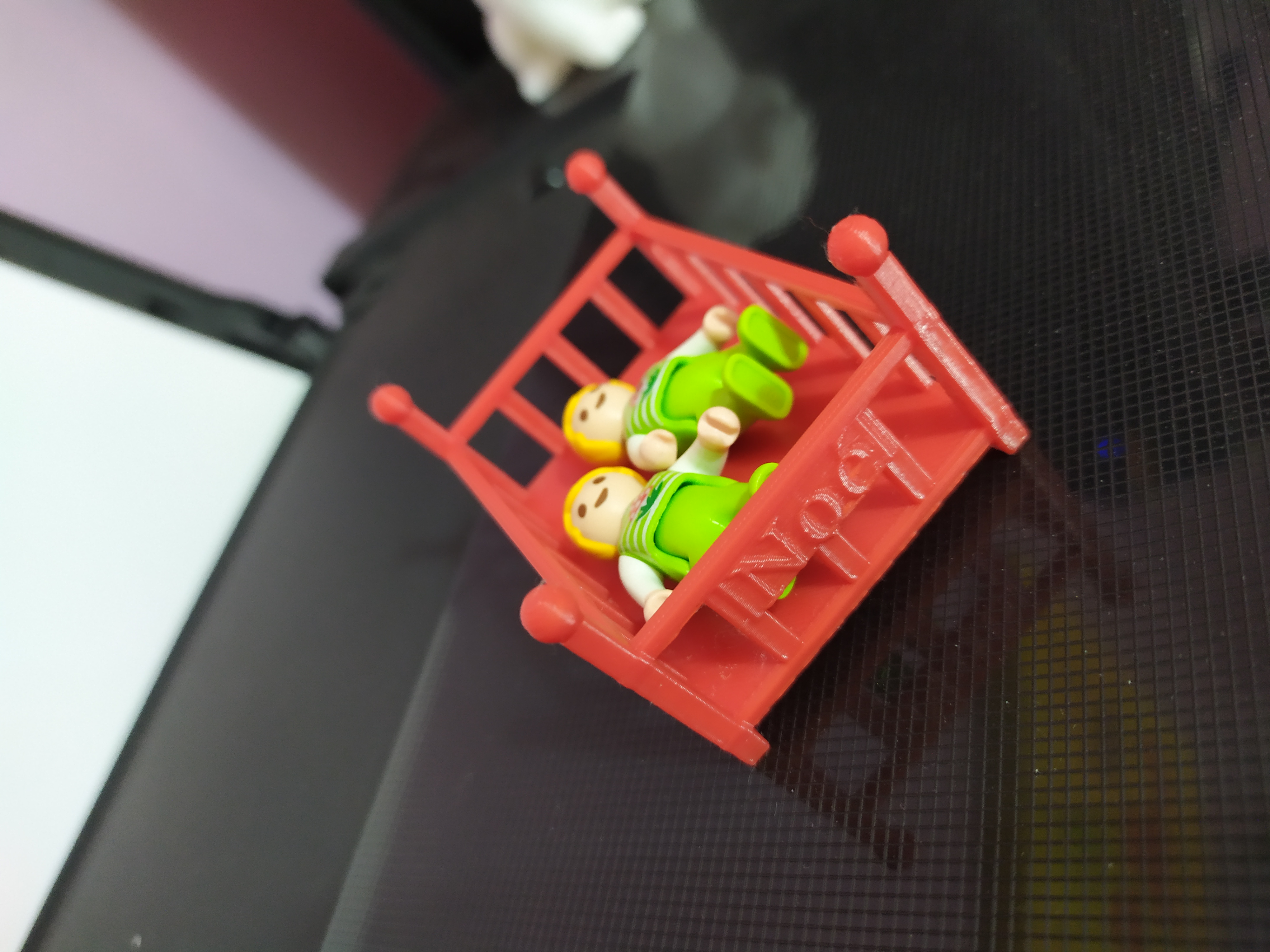 Playmobil compatible baby cot with name