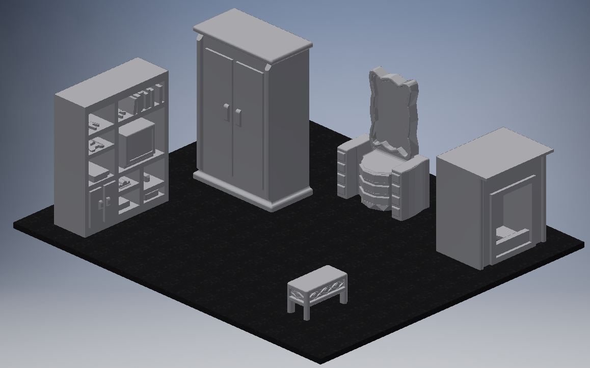 HO Scale Interior Furniture - Set 2