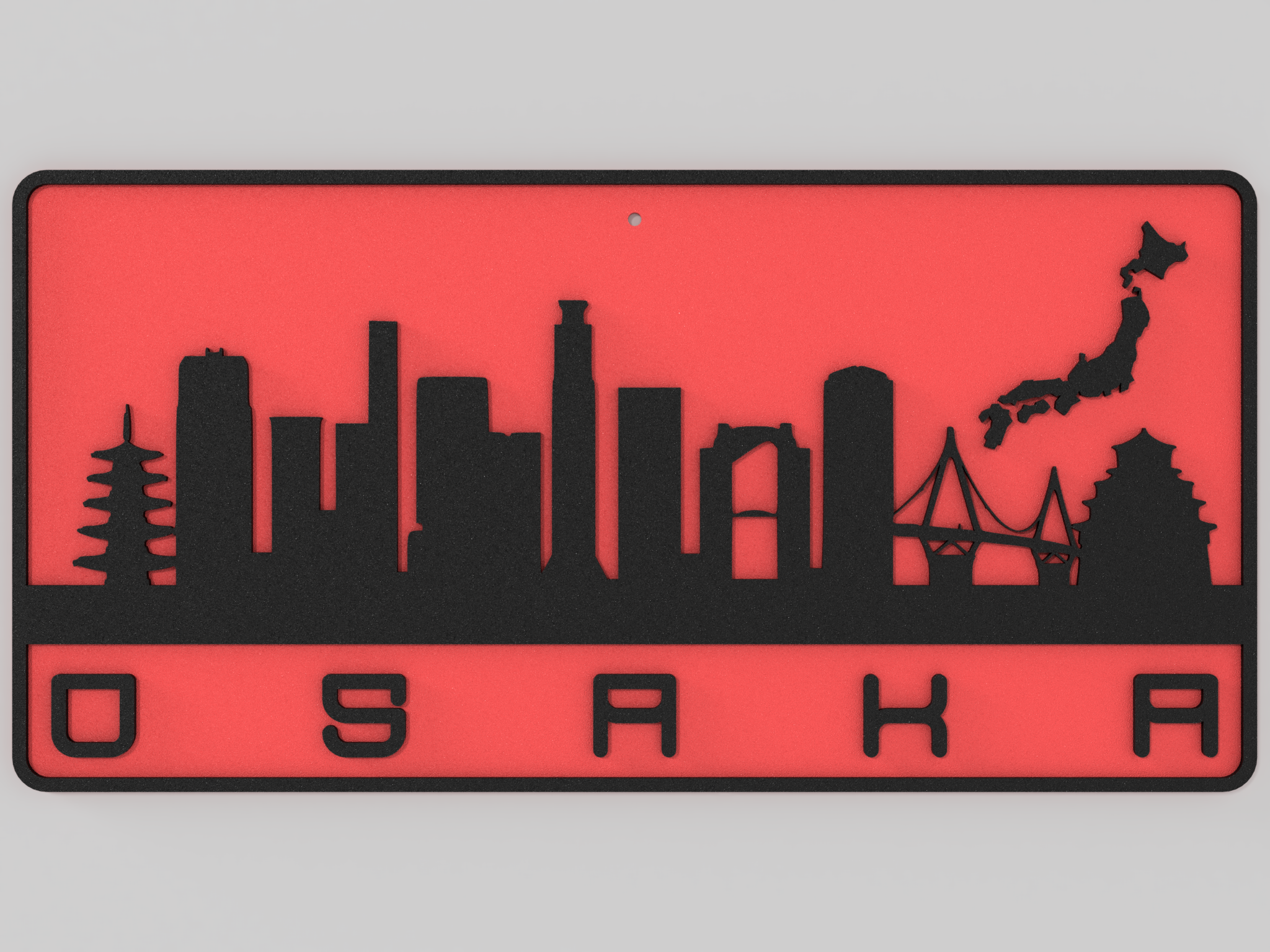 Wall Plate Skyline - Osaka
