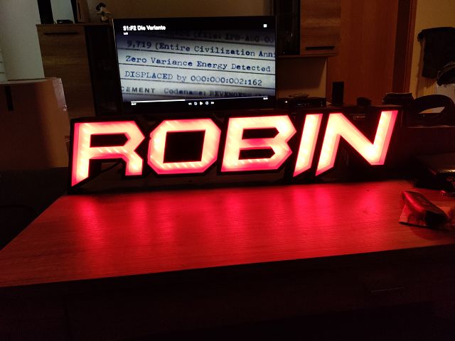Robin Name LED Lamp