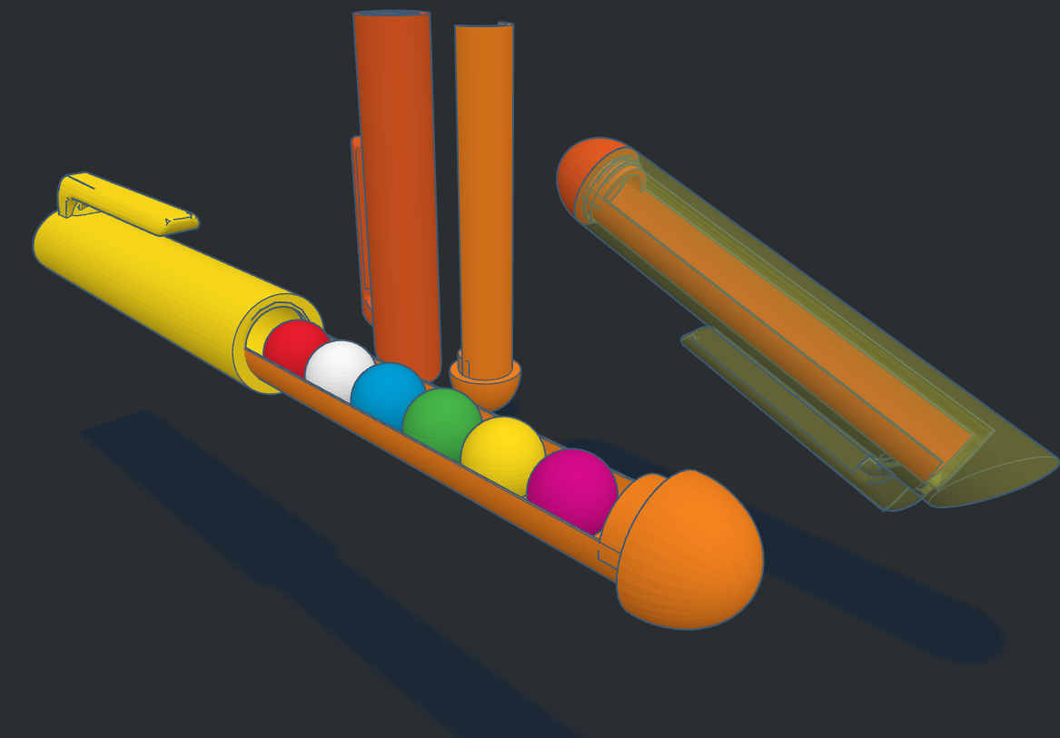 Jedi Food Capsule ( Sixlets candy holder, Staedtler cap design )