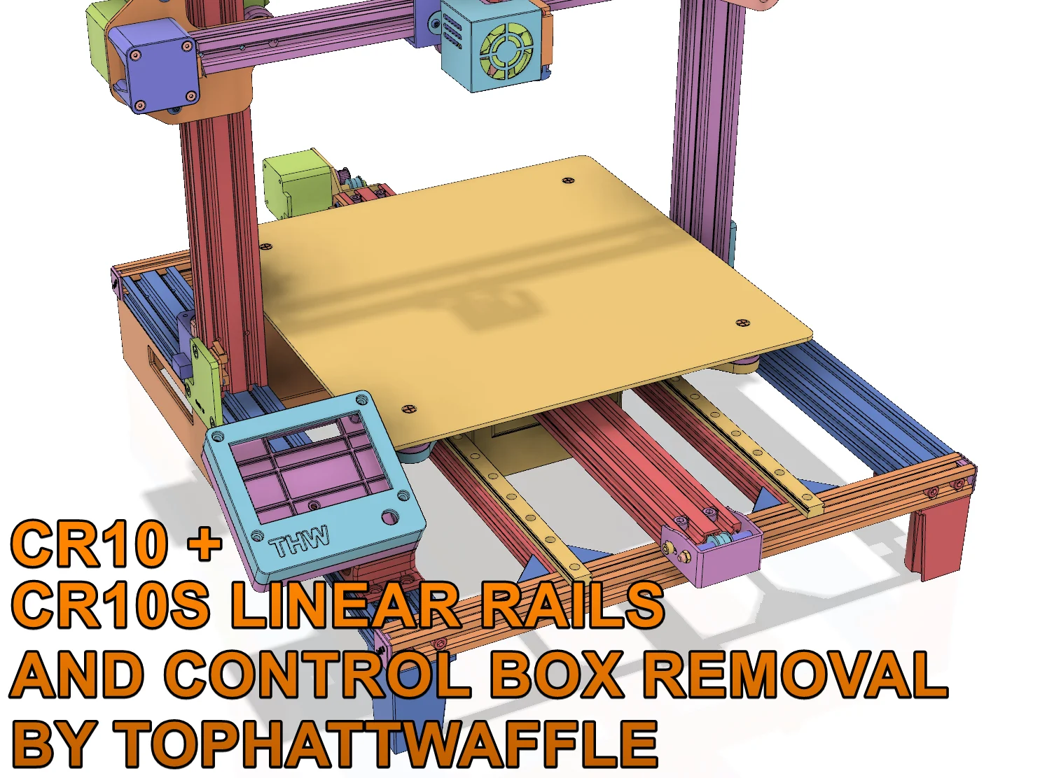CR10/CR10S Control Box Removal (All in One) / Y Axis Linear Rails Mod
