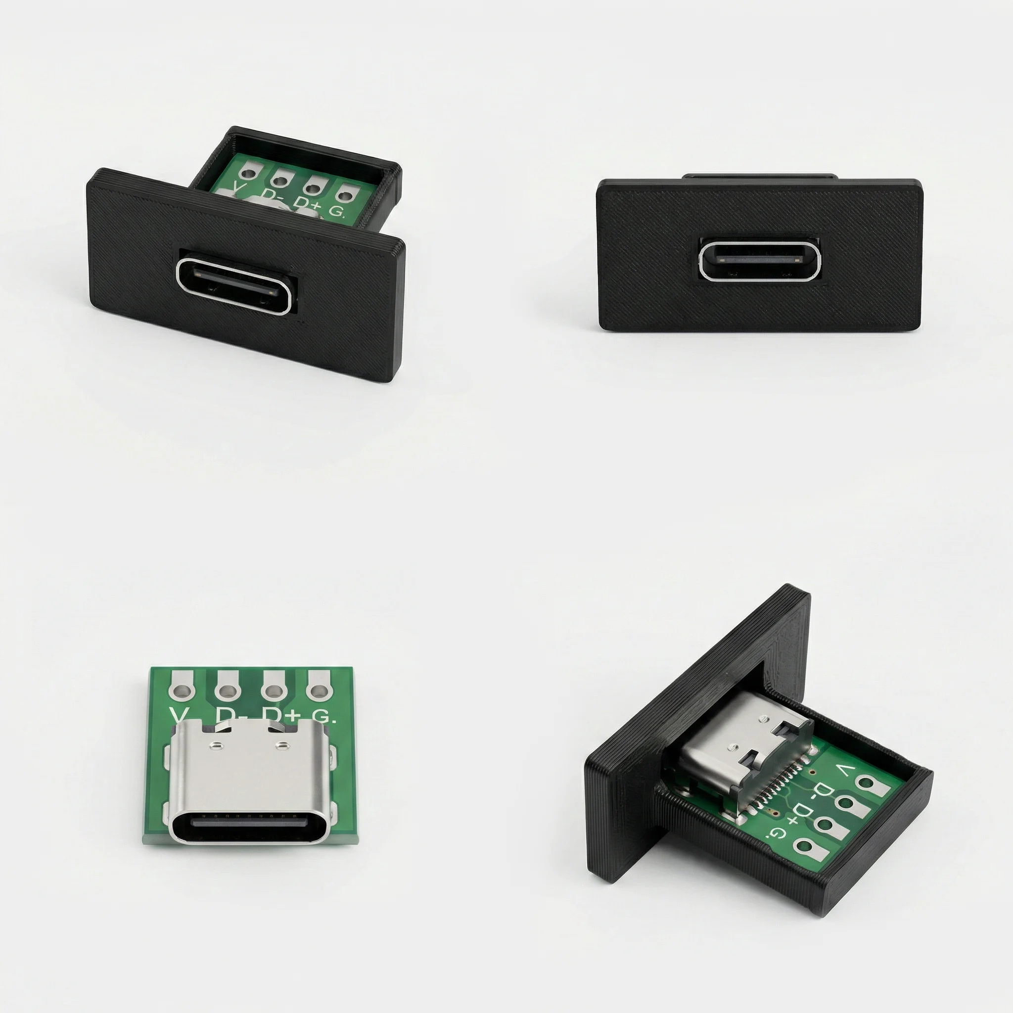 USB Type-C Female Breakout Board Mount / Holder