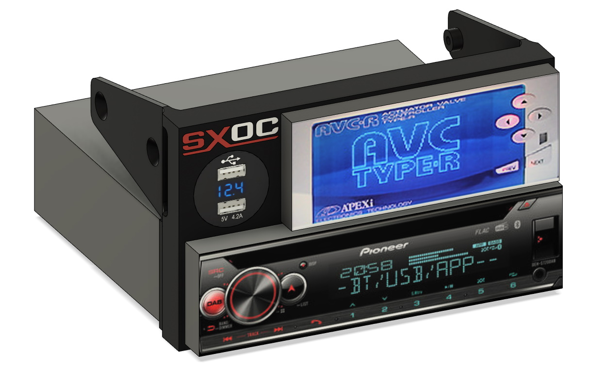 S13 180SX 200SX DIN adapter with AVCR