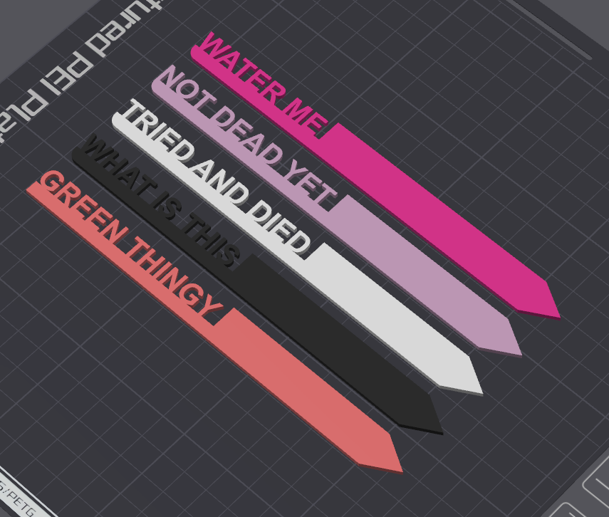 Novelty Planter Stick Label Thingies