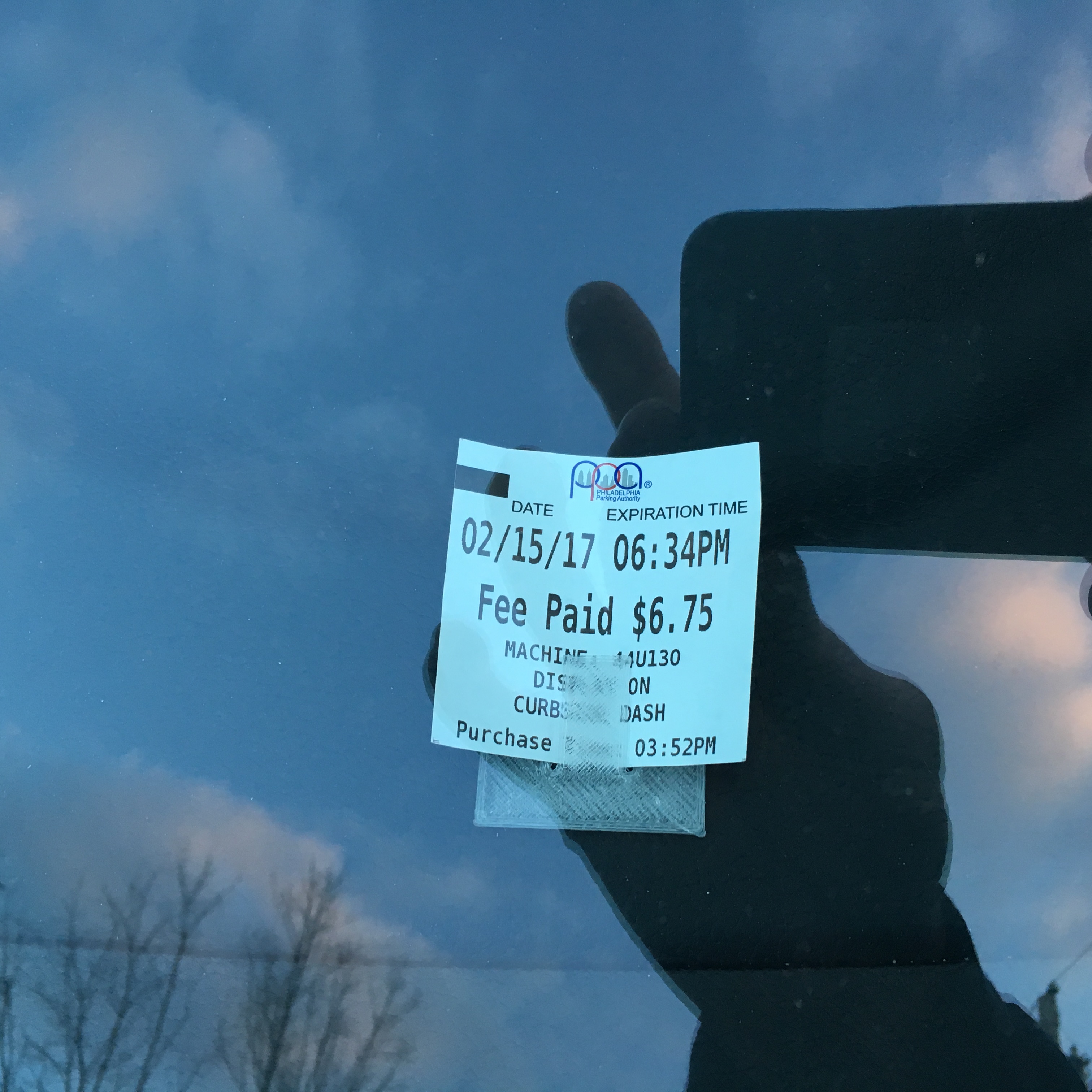 Dashboard parking stub holder 2.0