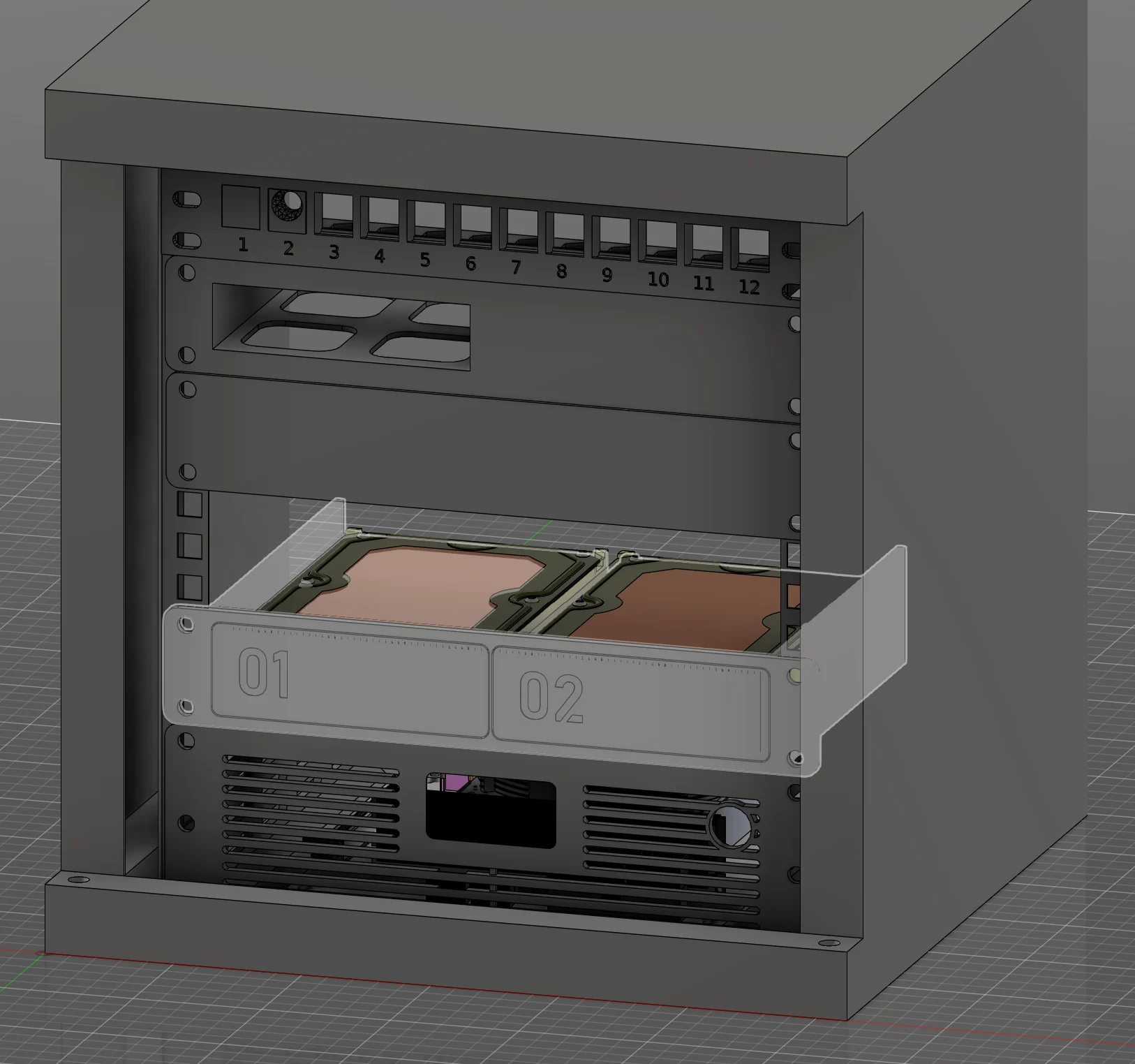 10-Inch Rack 1U HDD Mounting Bay