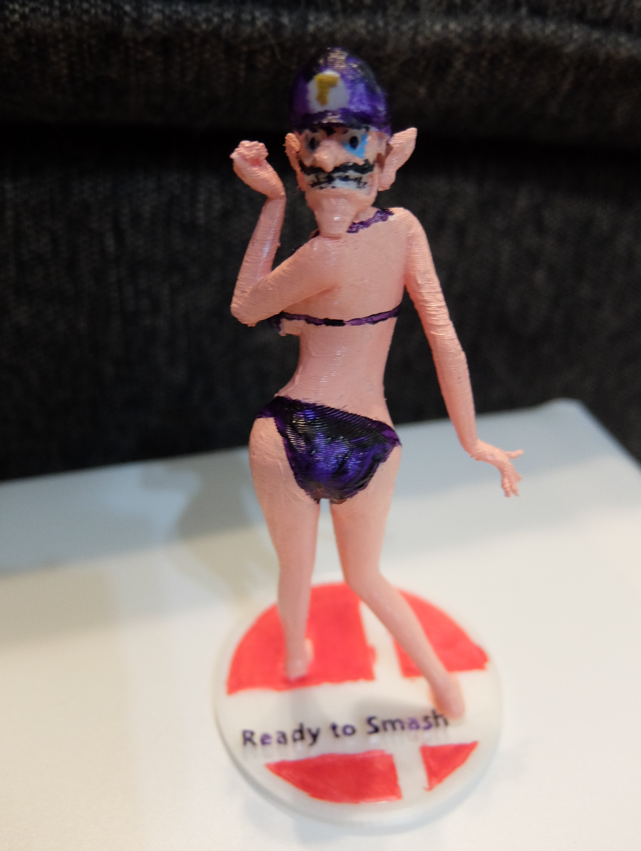 Waluigi Waifu Smash Bros trophy