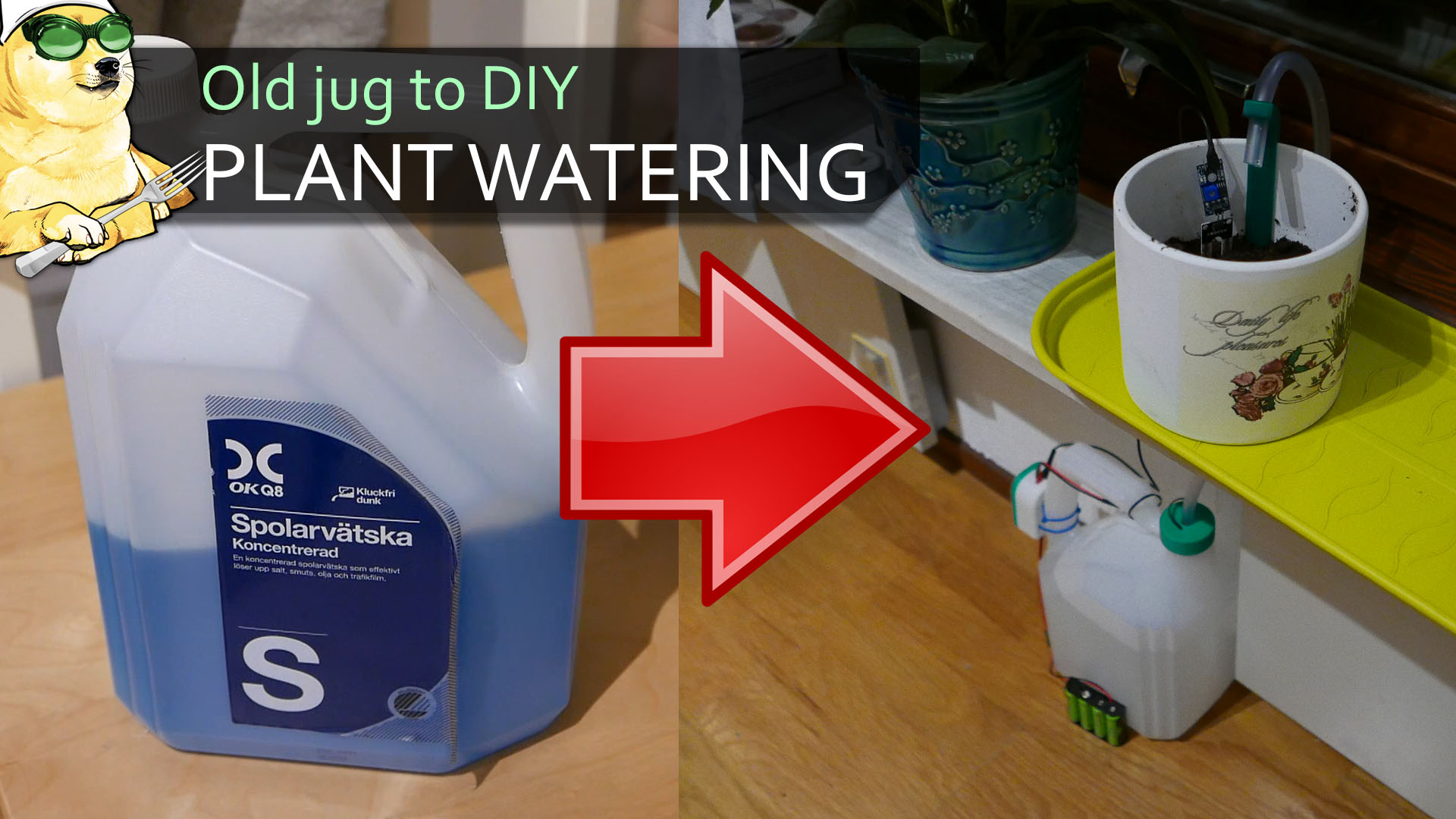Windshield Wiper Jug to Plant Watering, Conversion Kit