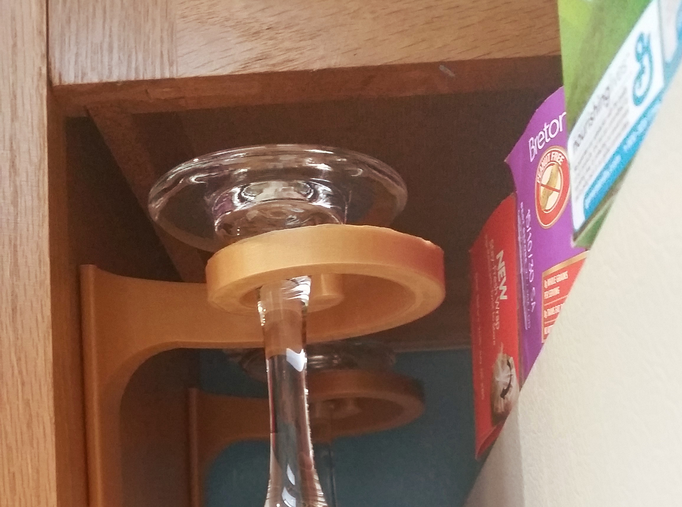 Wine Glass Vertical Mount - Fibonacci Spiral