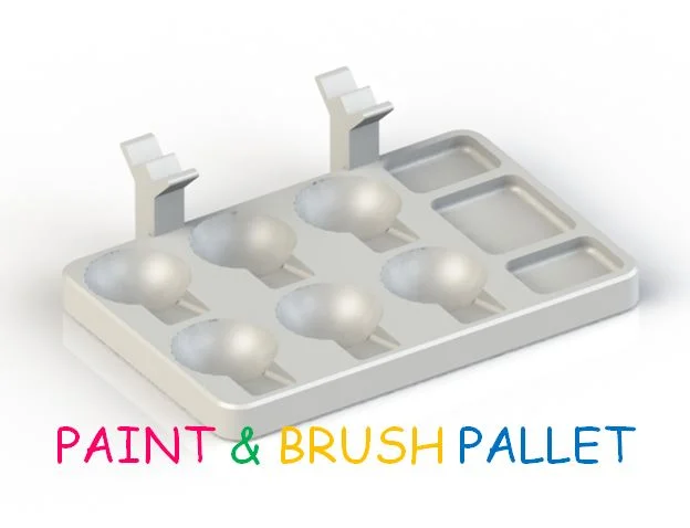 Paint Pallet with Brush Holder