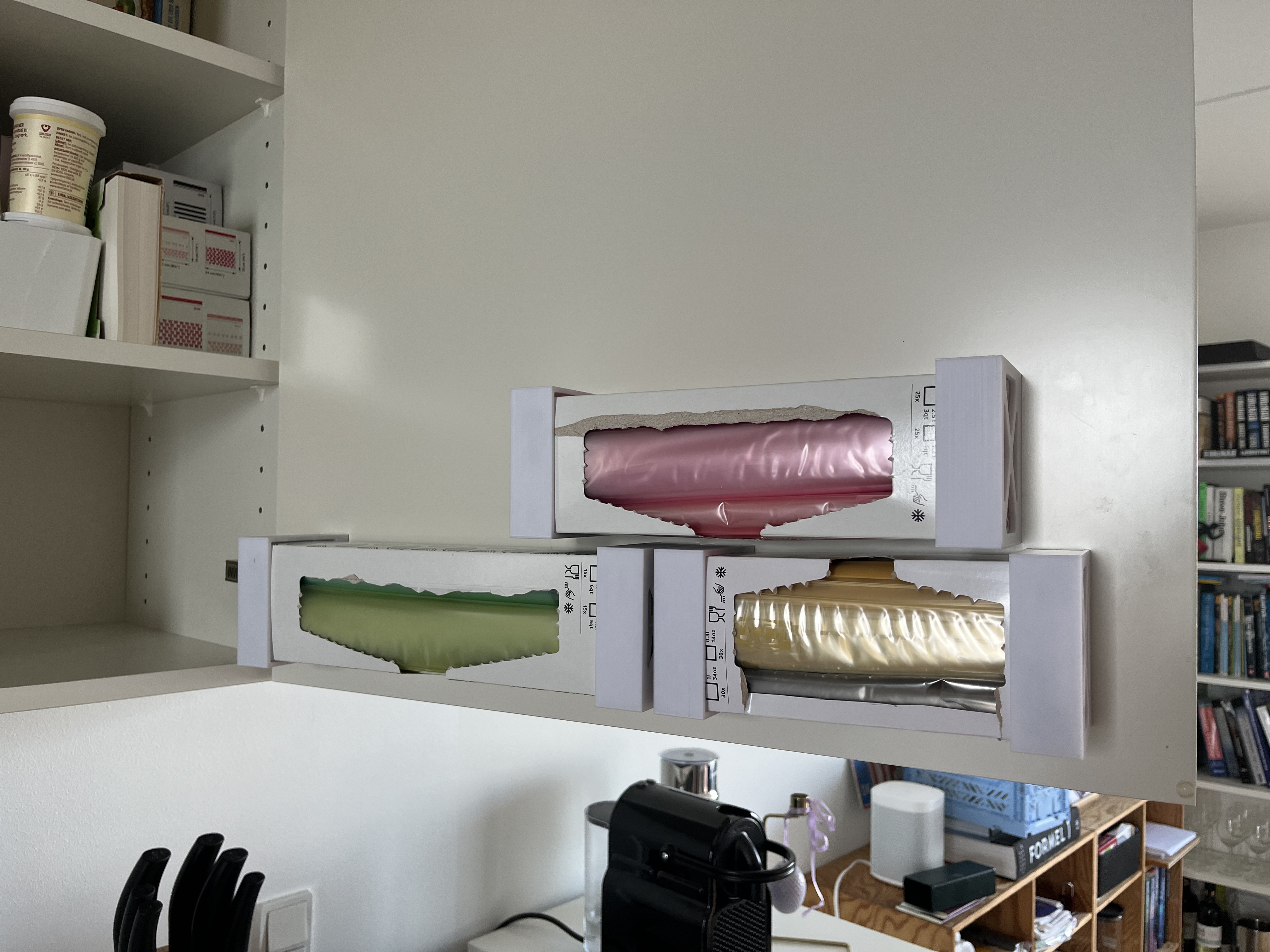 IKEA ISTAD zip-lock bag holder for kitchen cabinets