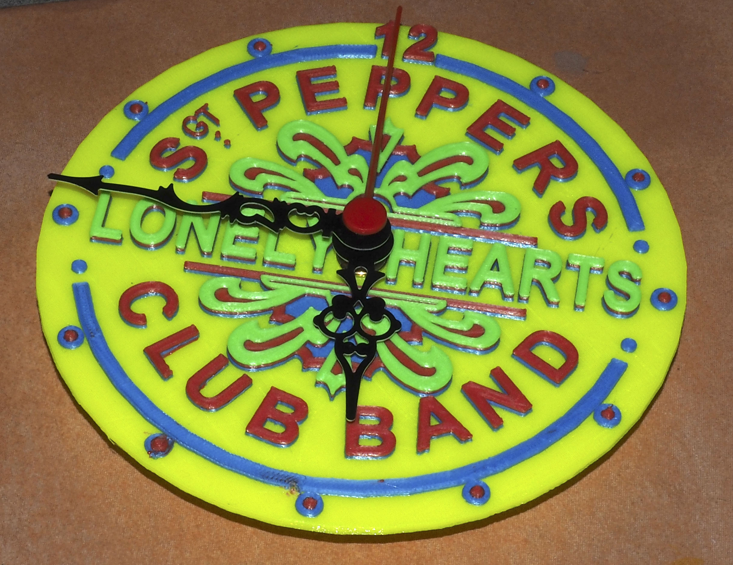 Custom multicolored wall clocks