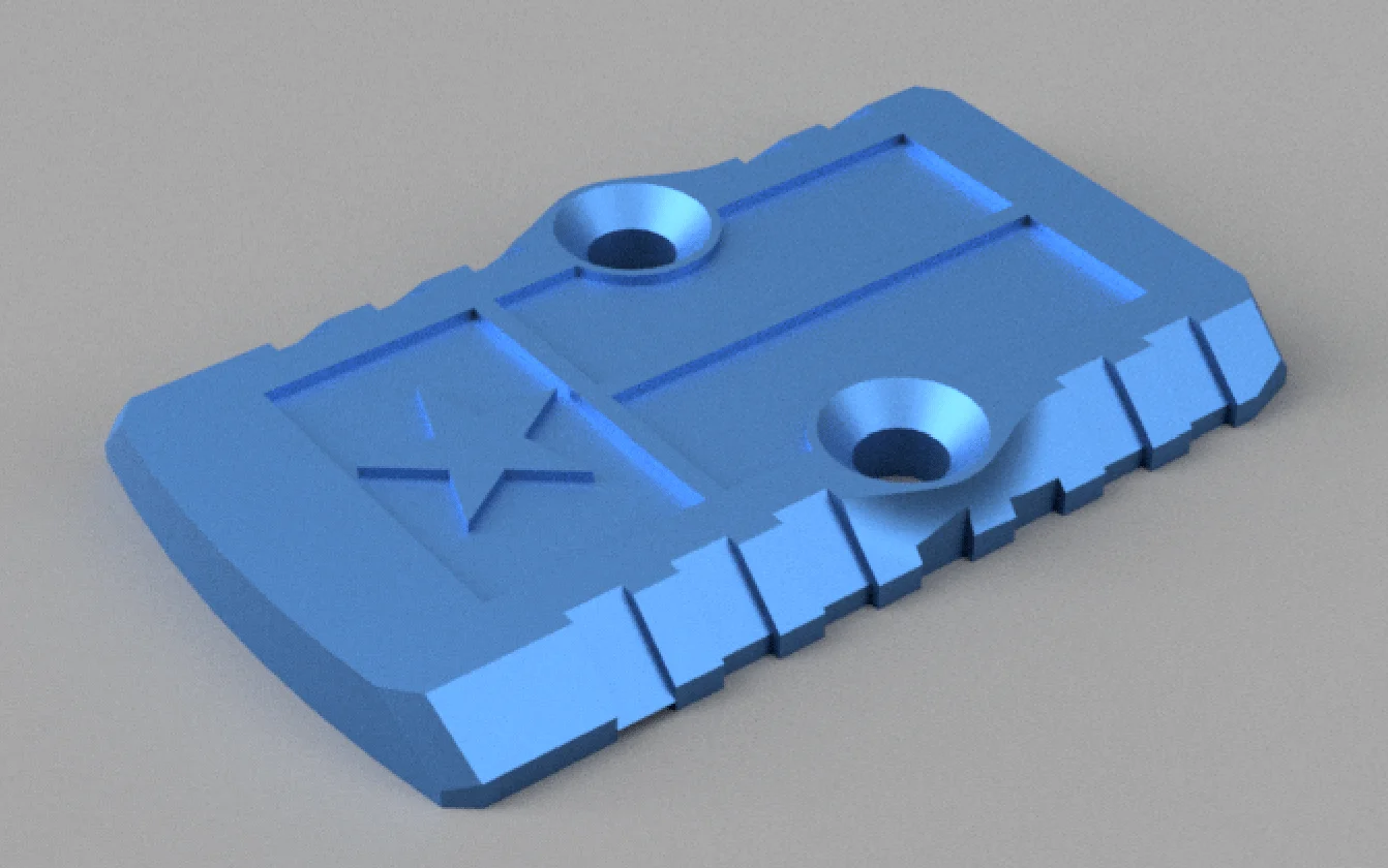 RMR Cover Plate - Texas Flag (for Agency Arms Irons Forward G19 RDS Mount))