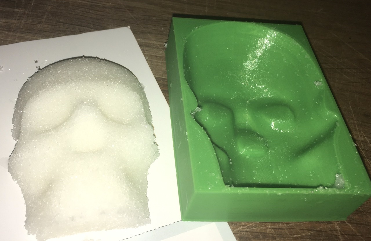 Half Sugar Skull Mold