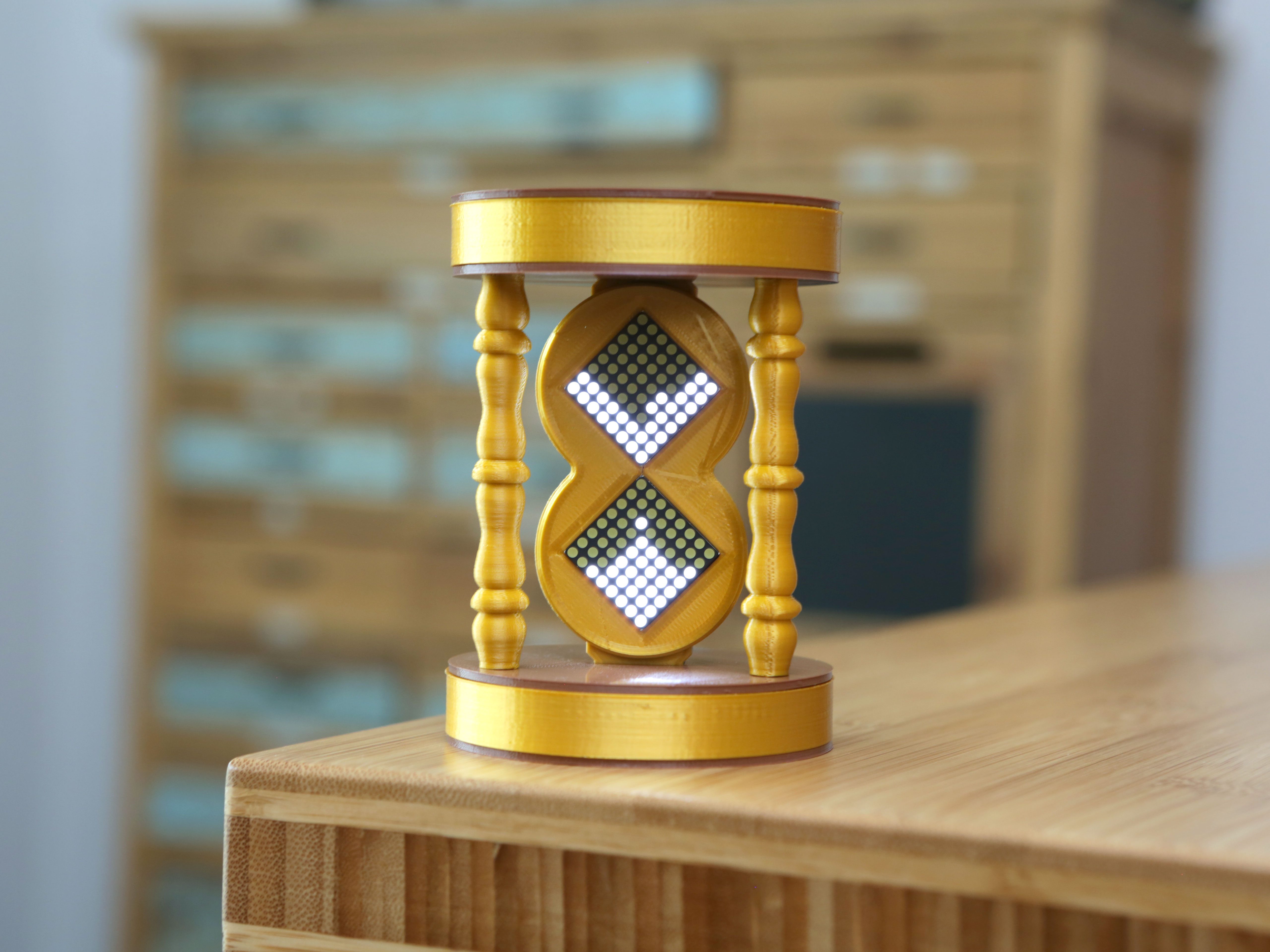 LED Matrix Hourglass Physics Sand Toy