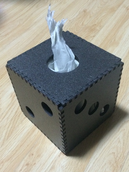 Toilet paper box by Laser cutter
