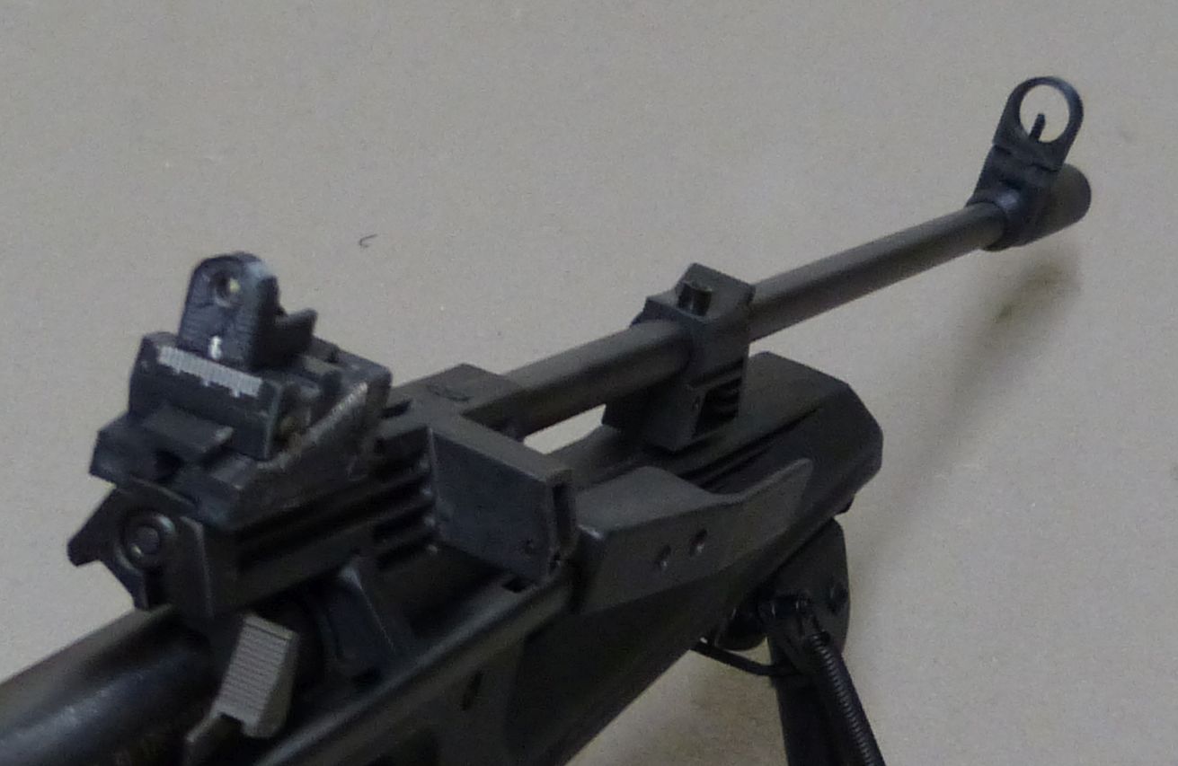 Baikal MP61 dioptric rear and flip-down front sights