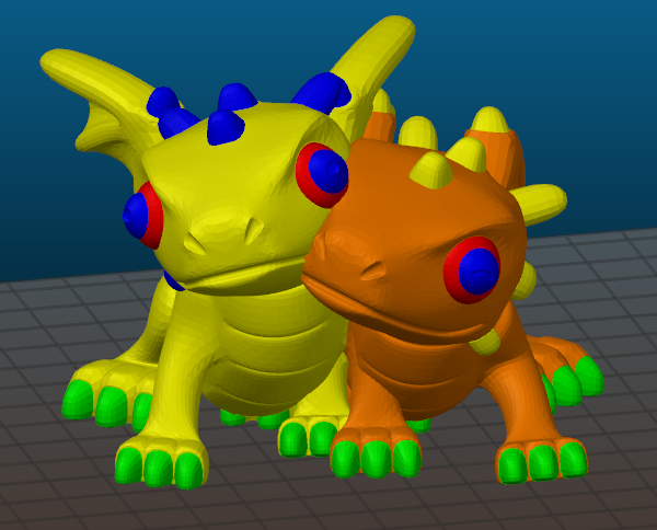 cute dragon couple - multimaterial remix