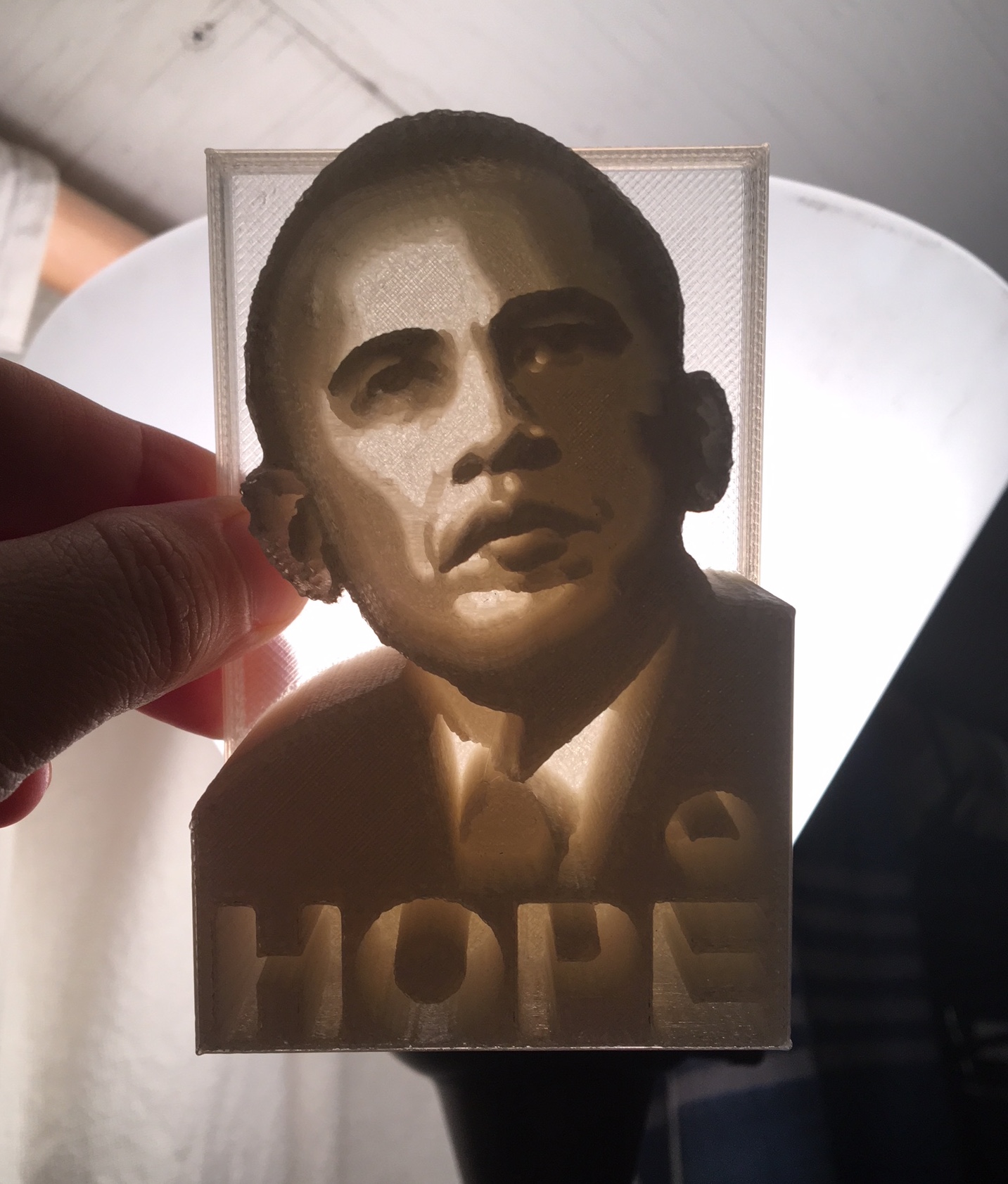 Obama Hope Lithophane