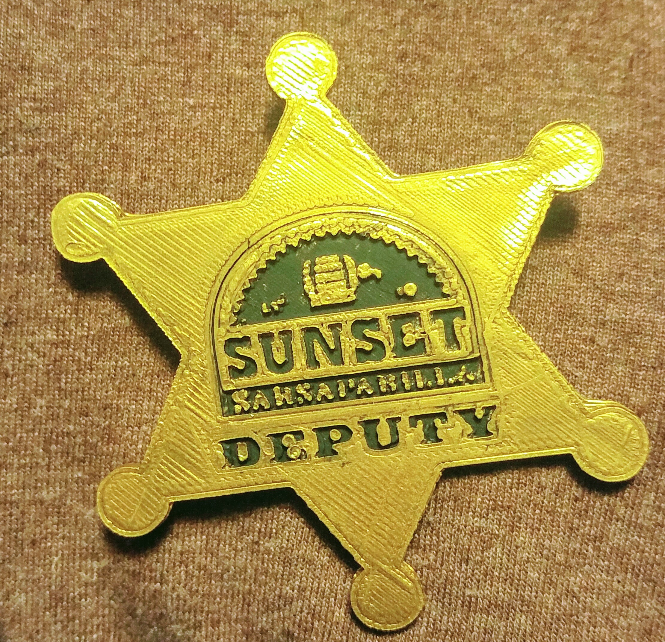 Sunset Sarsaparilla Deputy Badge