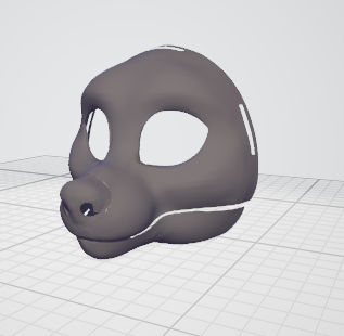 Canine mobile jaw fursuit head base small snout