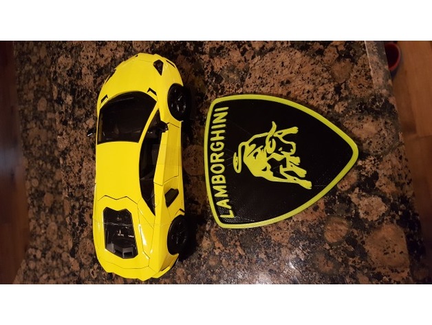 Lamborghini logo cake topper