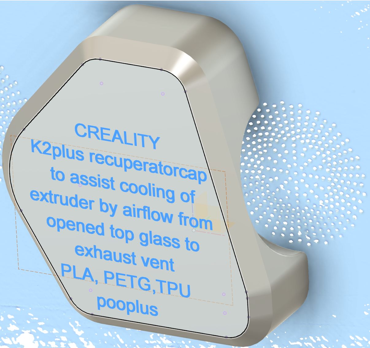 K2 plus pooptray recirculator for better extruder cooling