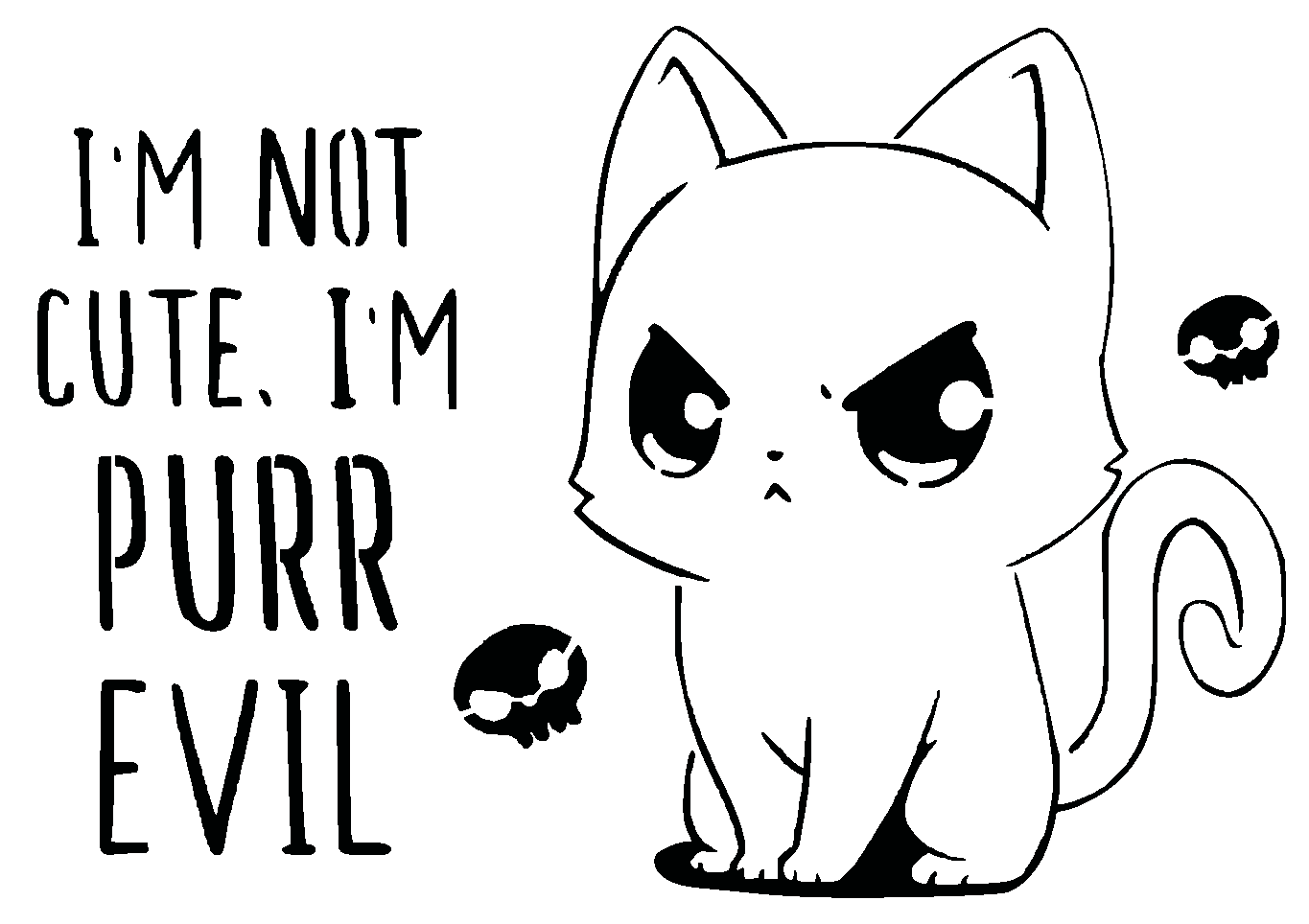 Evil Cat stencil