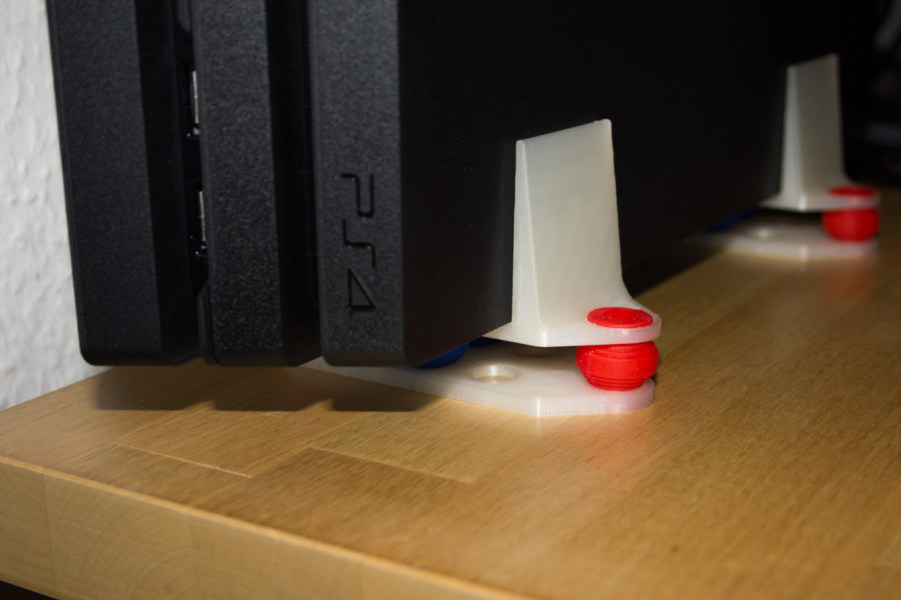 PS4 Pro vertical stand with vibration dampening