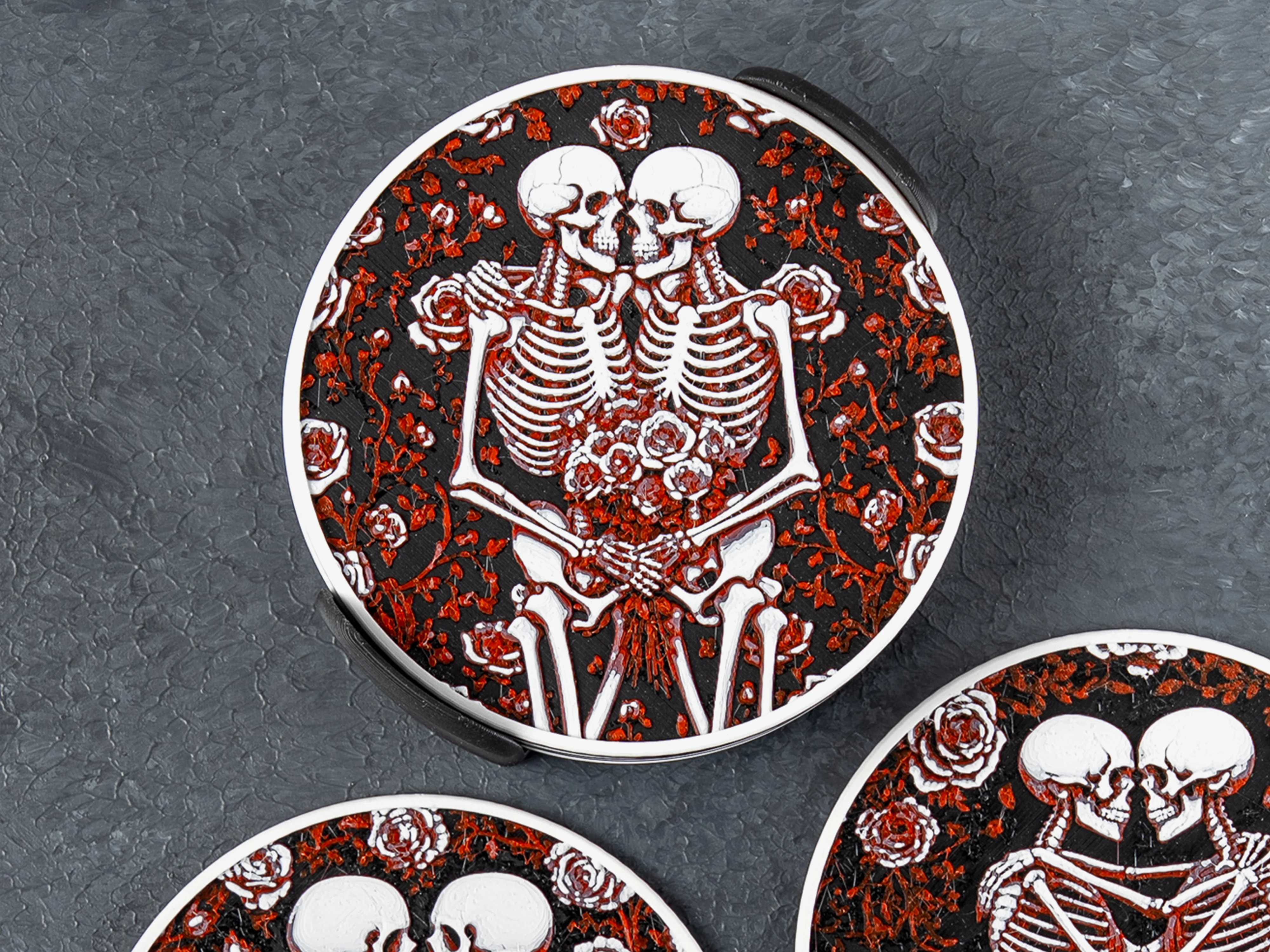 Skeleton Romance Coasters