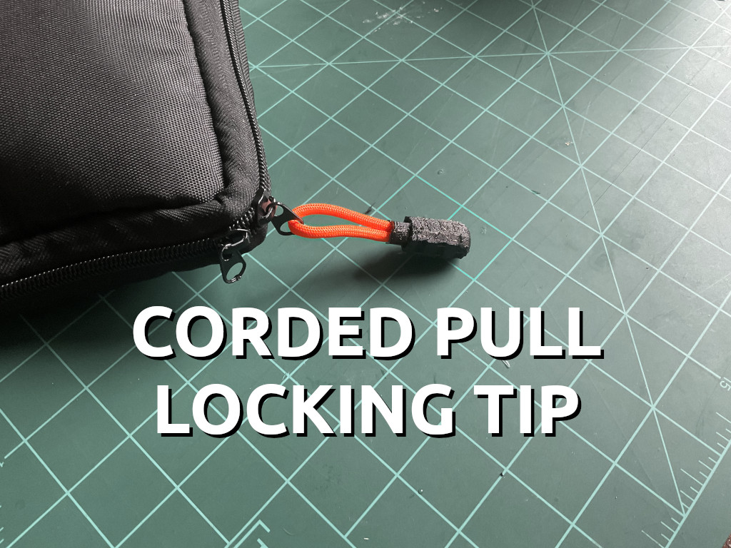 Paracord Zipper Pull Locking Tip